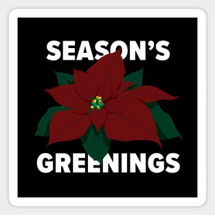 Poinsettia Greetings #1 Magnet